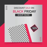 Social media post black Friday fashion vector