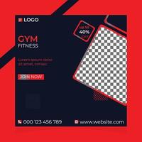 gimnasio fitness redes sociales creativo vector