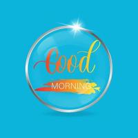 Good morning. Making wishes in blue. Design, decoration. vector