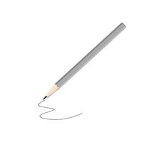 Sharp wooden pencil drawing or writing. School stationery icon. Colored flat vector illustration of sharpened tool isolated on white background