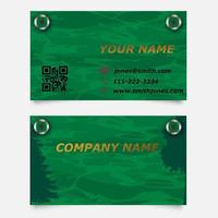 Business card with collor green effect vector