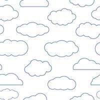 Seamless pattern with clouds. A light background vector