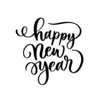 Happy New Year hand lettering inscription. vector