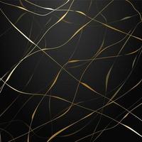 Gold marble pattern on black background. vector