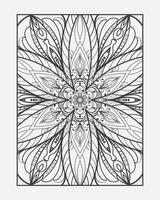 Adult coloring page free vector. Outline mandala vector