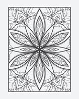 adulto para colorear página vector libre. contorno mandala