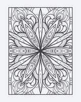 Adult coloring page free vector. Outline mandala vector