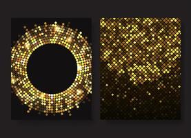 Shining golden mosaic abstract background. vector