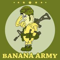 mascota del ejército bananero vector