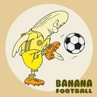 Banana Football icon vector