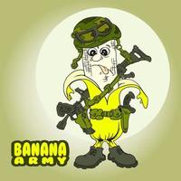 mascota del ejército bananero vector