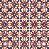 pattern design elements symmetrical petals sketch retro design vector