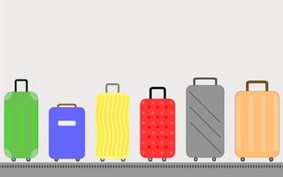 equipaje de viaje, bolsas de viaje. ilustración vectorial vector