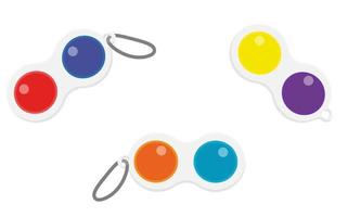 Set Antistress toys fidget sensory simple dimple . Vector illustration