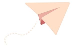 Beautiful isometric paper plane vector illustration.