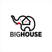 line elephant vector for playful house