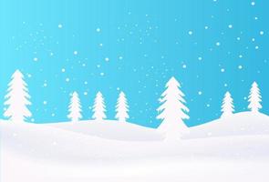 Winter background falling snowflakes on blue background vector