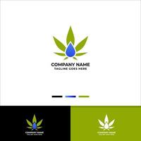 logotipo de aceite de cannabis vector