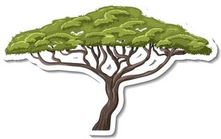 Isolated monkey pod tree in cartoon style vector