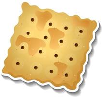 Isolated cracker biscuit in cartoon style vector