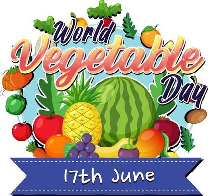 World Vegetable Day banner with vegetables and fruits