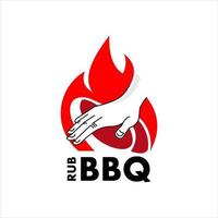 barbecue vector BBQ red flame