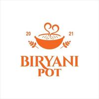 Biryani Traditional Indian Dish Meal vector