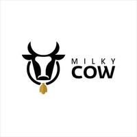 simple cow animal head mascot vector