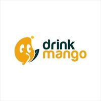 fun mango juice drink template vector