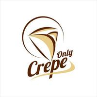 ilustración de comida de diseño de logotipo de crepe vector