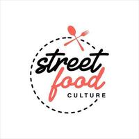 simple street food badge template vector