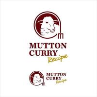 Sheep Logo Mutton Lamb Meat Vector