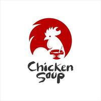 vector de comida de diseño de sopa de pollo