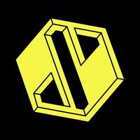 Optical illusion shapes. Escher style. Optical art objects. Impossible figures. Geometry. vector