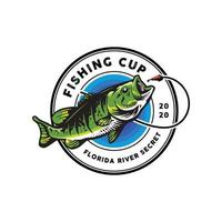 fishing logo template design vector