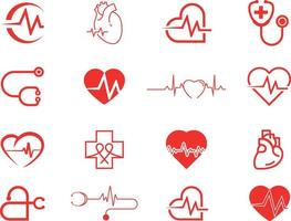 Cardiology icon collection