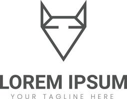 Minimal Fox Logo Design vector