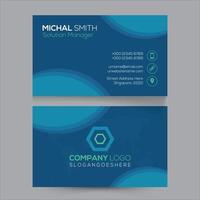 Creative Simple and Clean Corporate Business Card Template Design vector
