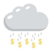 conceptos de lluvia de dolares vector