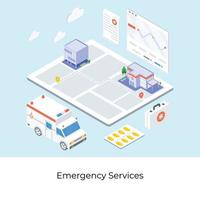 conceptos de servicios de emergencia vector