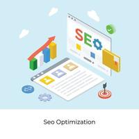 conceptos de optimización seo vector