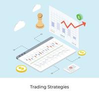 Trading Strategies Concepts vector