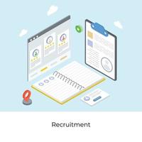 Trendy Recruitment Concepts vector