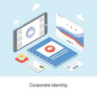 conceptos de identidad corporativa vector