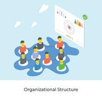conceptos de estructura organizativa vector