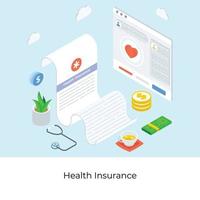 Health Insurance Concepts vector