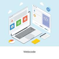 conceptos de código web vector