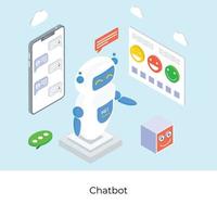 conceptos de chatbot de moda vector