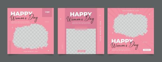 International women day social media posts vector