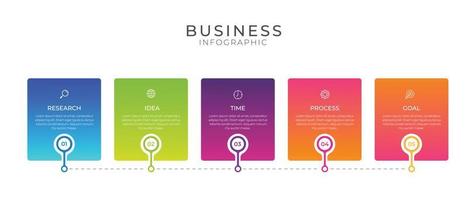 Business infographic element with 6 options, steps, number vector template design